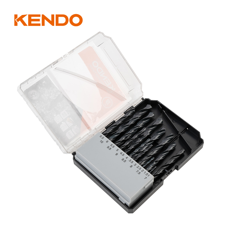 Спиральное сверло из быстрорежущей стали, 19 предметов, кованое, с черной отделкой