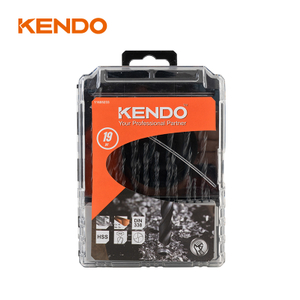 Спиральное сверло из быстрорежущей стали, 19 предметов, кованое, с черной отделкой