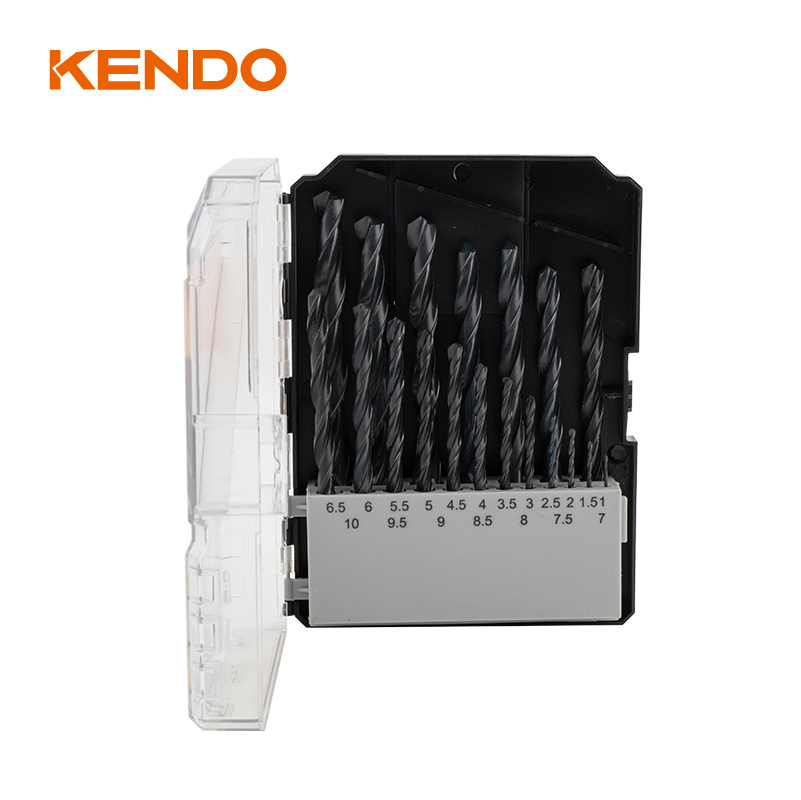 Спиральное сверло из быстрорежущей стали, 19 предметов, кованое, с черной отделкой