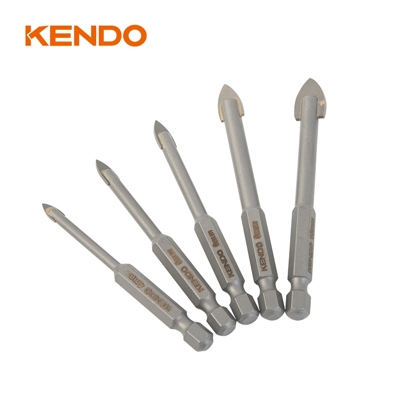 Набор сверл по стеклу, 5 шт., шестигранник. Быстросменный хвостовик